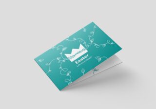 Crown of Thorns Teal (Folded Card Invite)