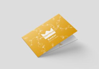 Crown of Thorns Yellow (Folded Card Invite)