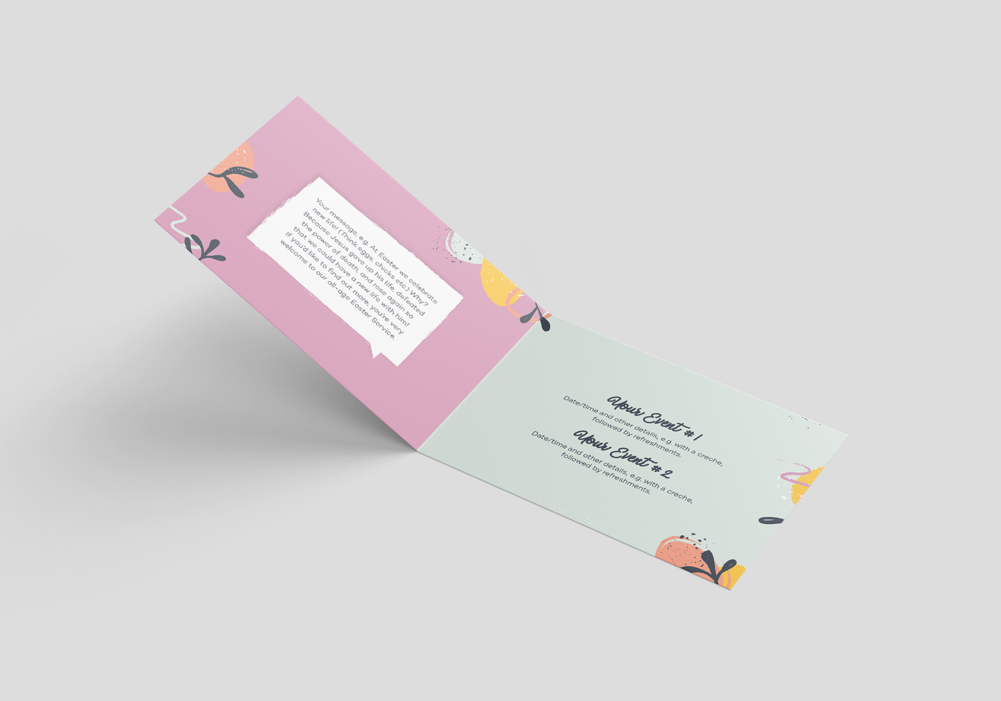 Get Rid of These! Easter Eggs/Leaves John 1125 (Folded Card