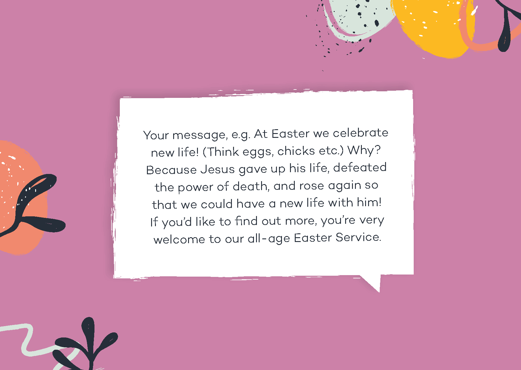 Get Rid of These! Easter Eggs/Leaves John 1125 (Folded Card