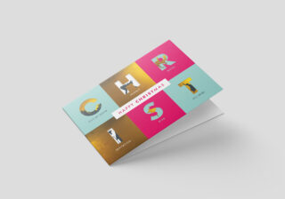 CHRIST[mas] - Colourful (Folded Card Invite)