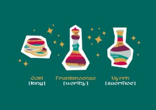 Gold, Frankincense and Myrrh (Flyer Invite)