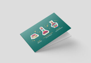 Gold, Frankincense and Myrrh (Folded Card Invite)